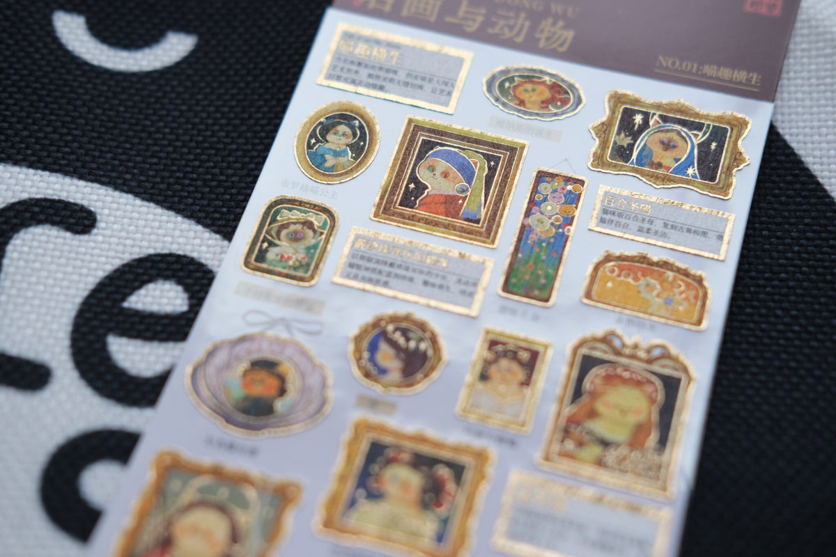 When Cats Take Over the Gallery – Sticker Sheet