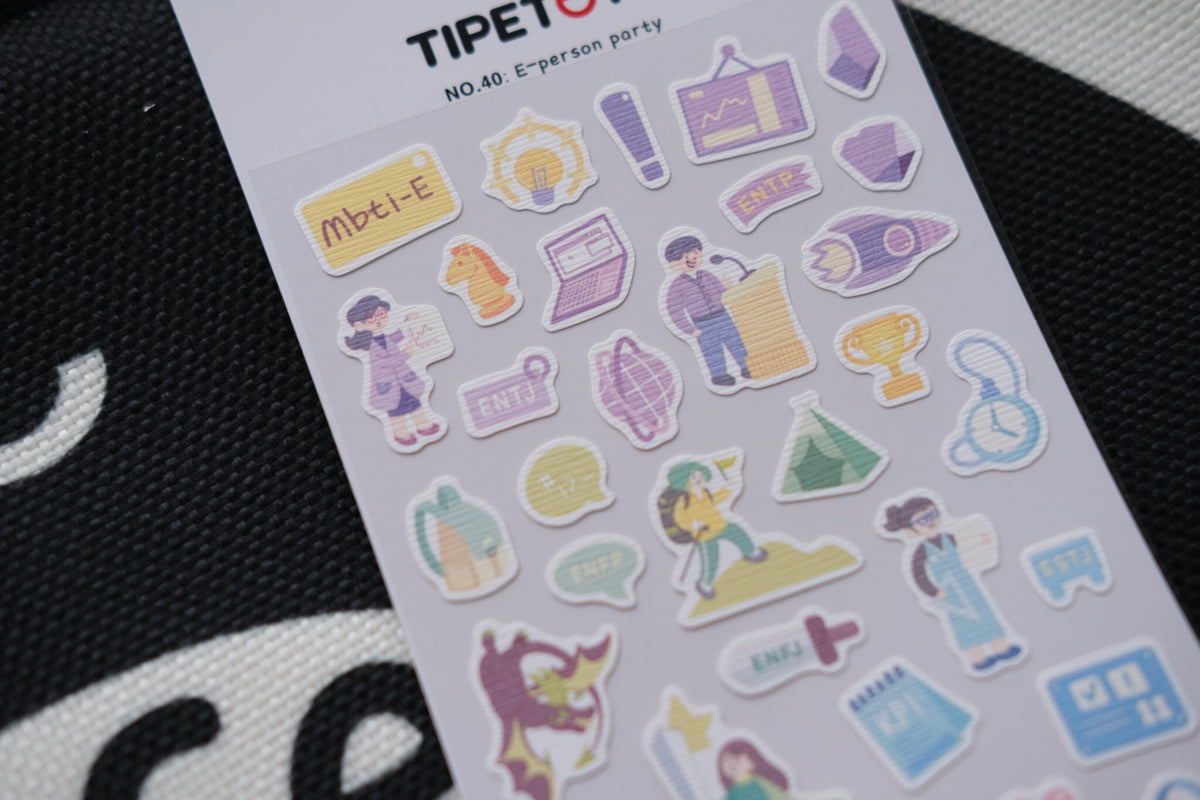Personality in Colour: The Extrovert Edit – MBTI Sticker Sheet