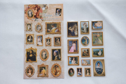 Timeless Portraits – Vintage Art 3D Stickers