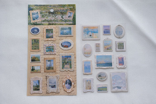 Monet’s Garden – Impressionist Art 3D Stickers