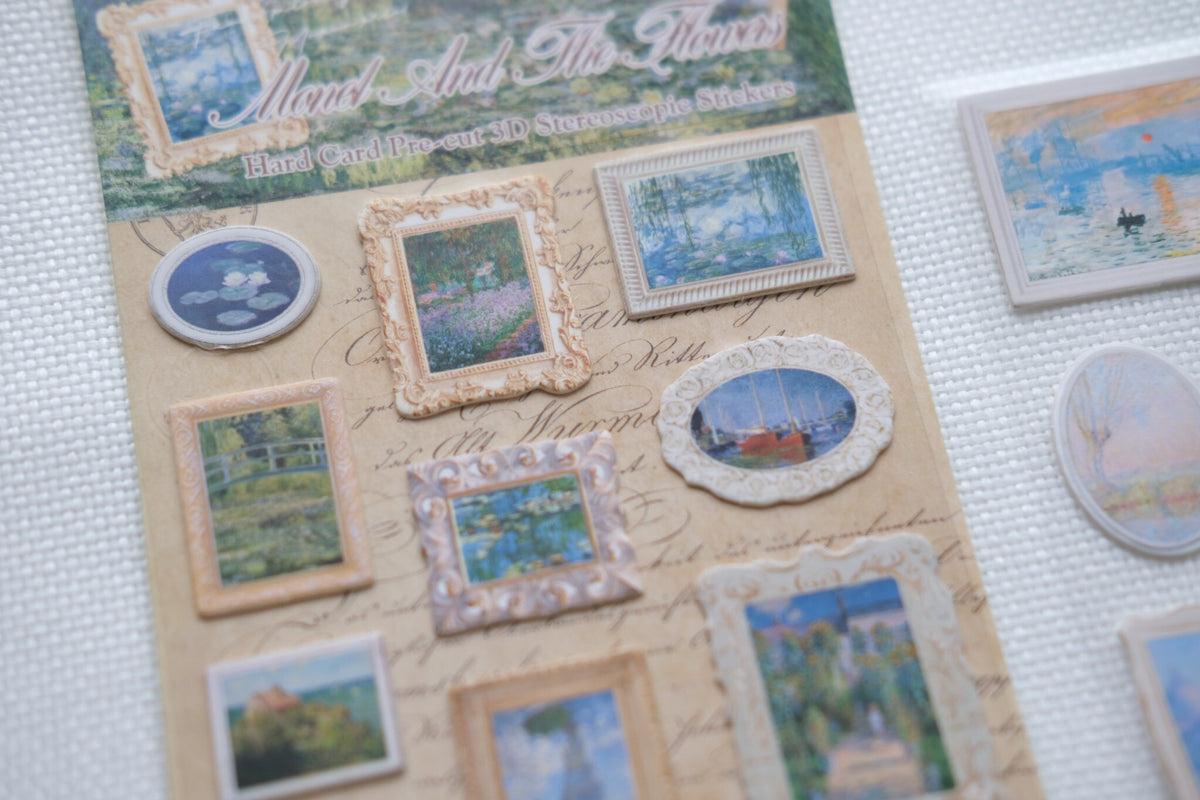 Monet’s Garden – Impressionist Art 3D Stickers