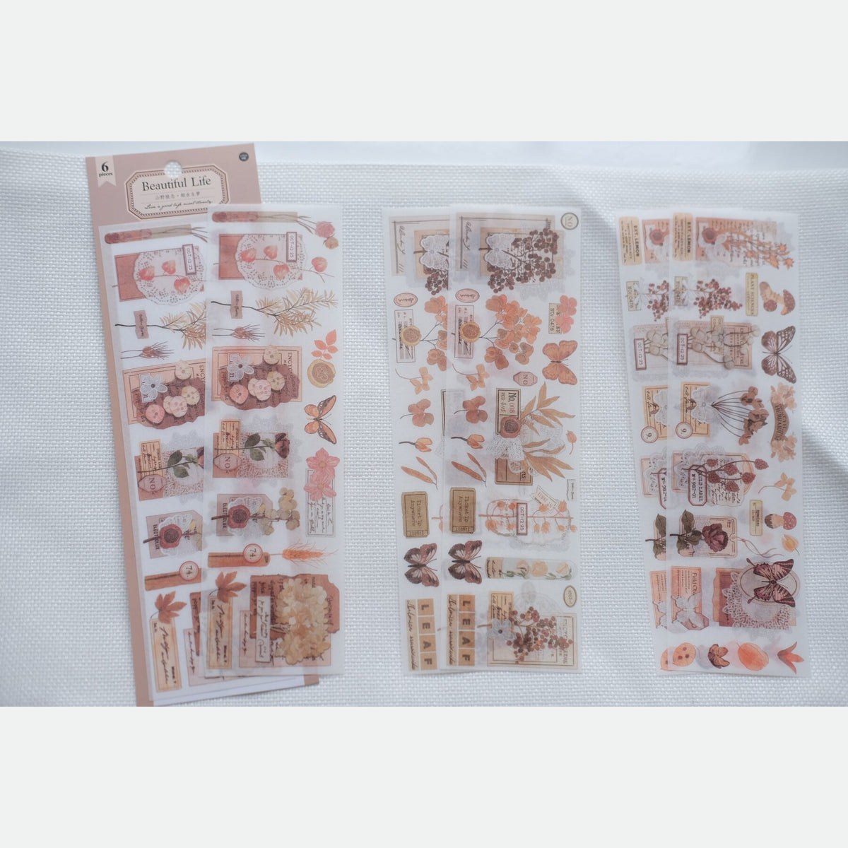 Faded Florals — Vintage Washi Sticker Sheets