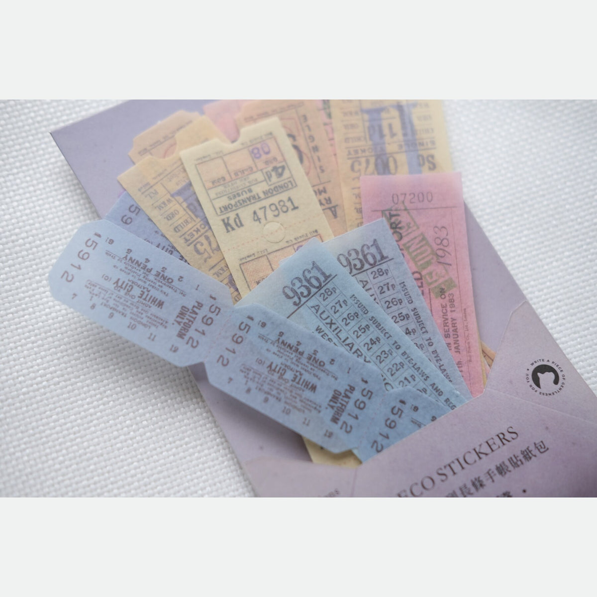 A Ticket Through Time — Vintage Washi Sticker Pack