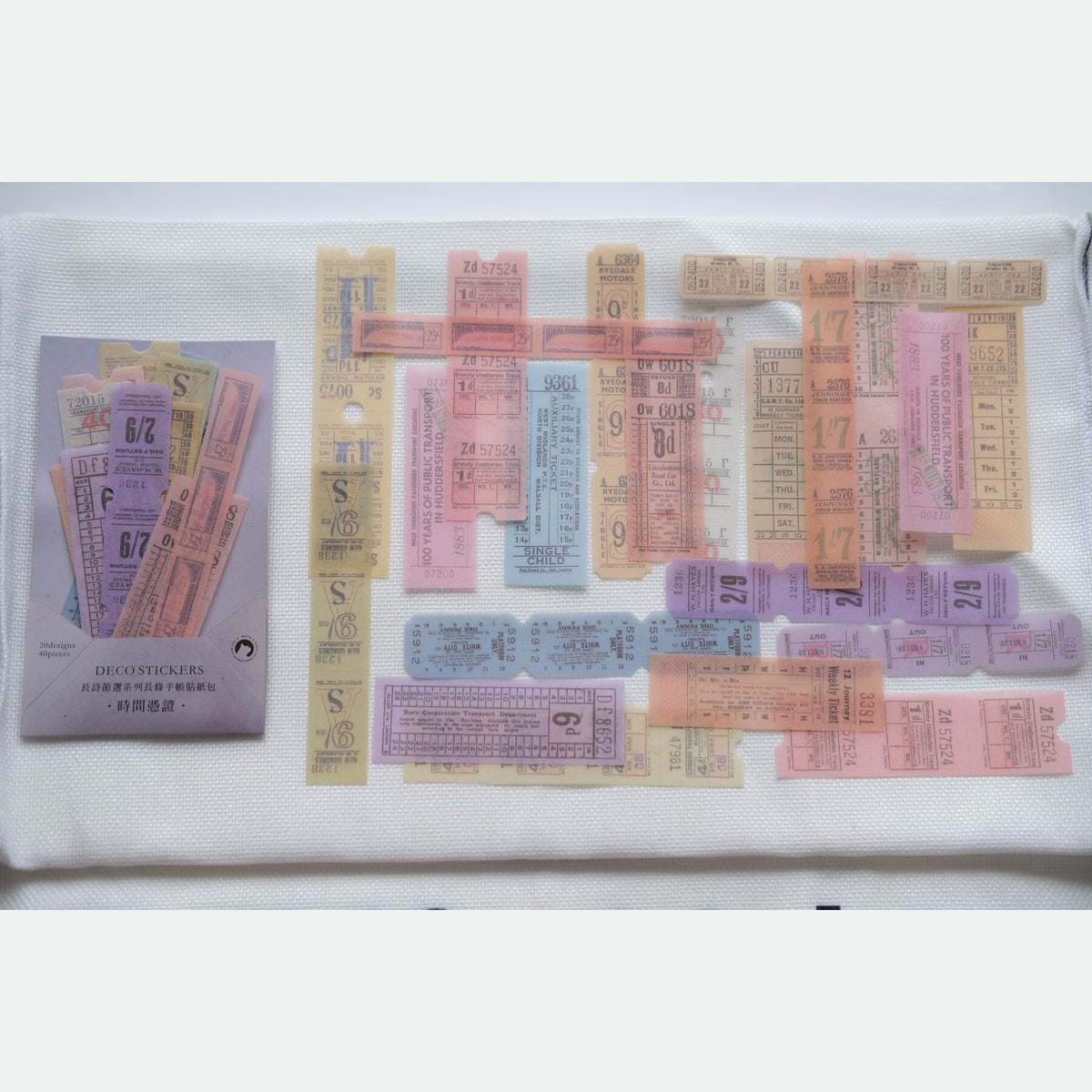 A Ticket Through Time — Vintage Washi Sticker Pack