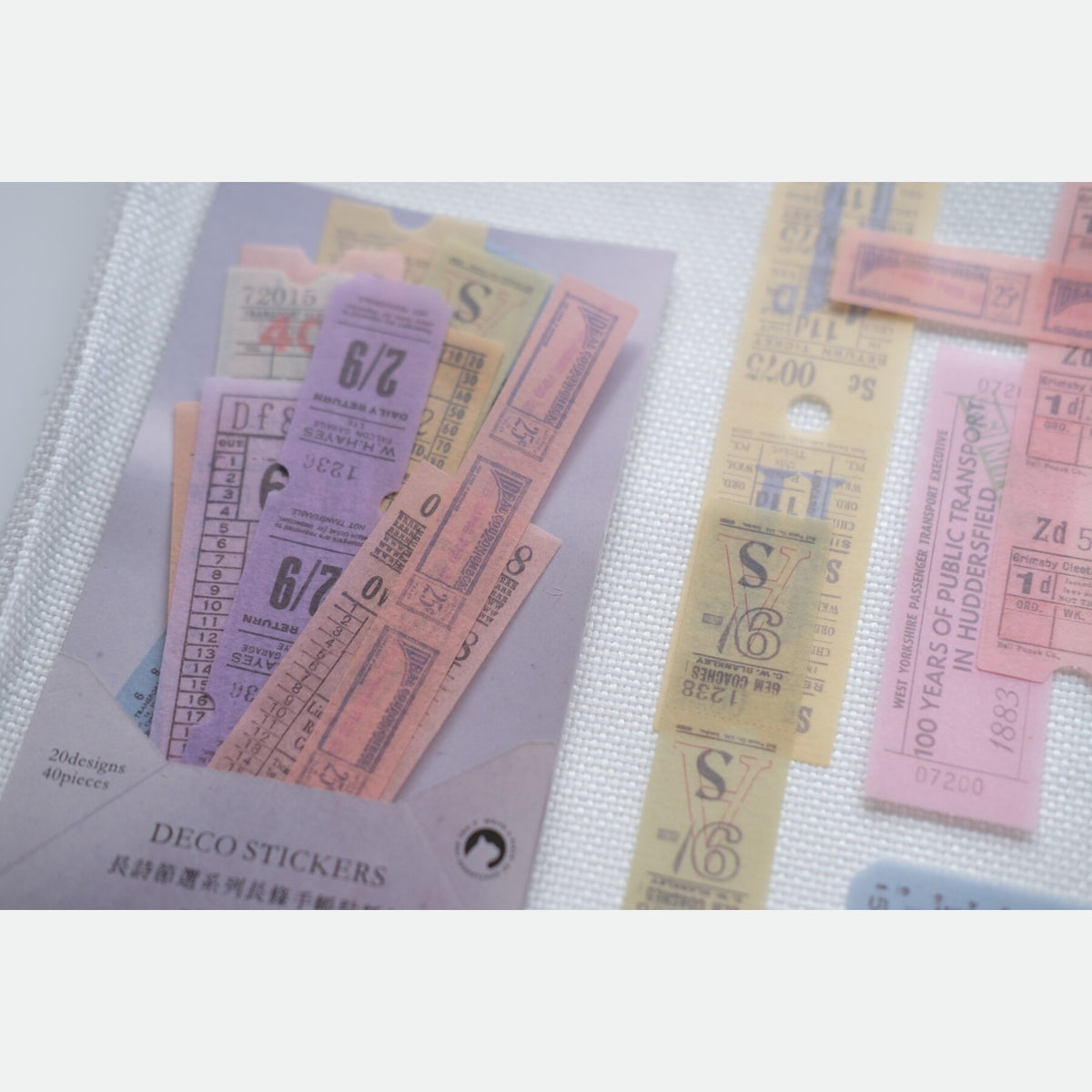 A Ticket Through Time — Vintage Washi Sticker Pack