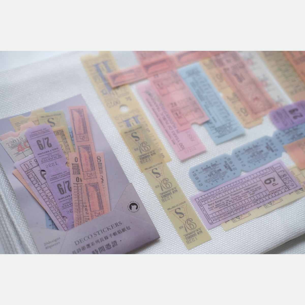 A Ticket Through Time — Vintage Washi Sticker Pack