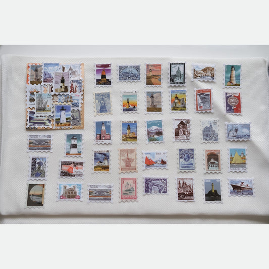 Letters from the Coast — Vintage Stamp Sticker Pack