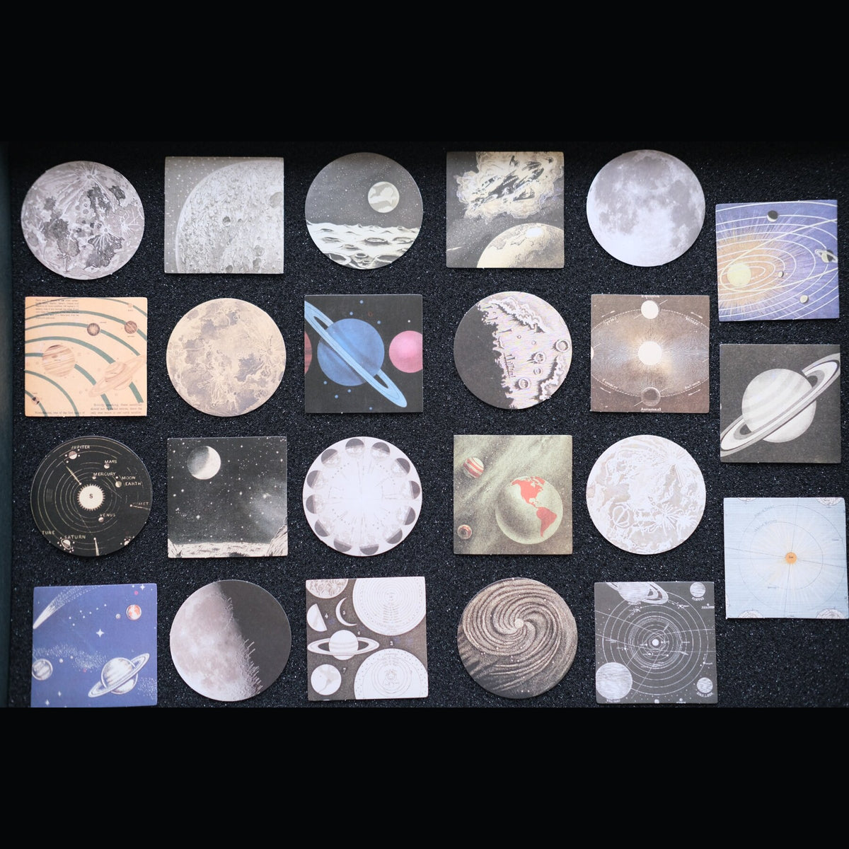 Moonlit Orbits – Vintage Astronomy Sticker Box