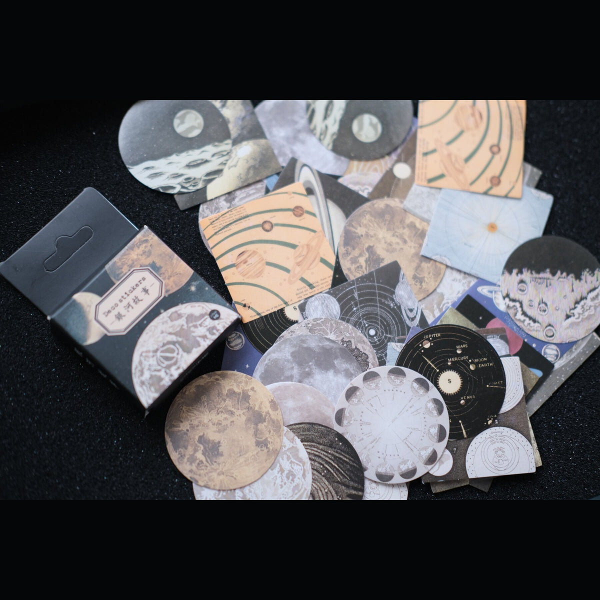 Moonlit Orbits – Vintage Astronomy Sticker Box
