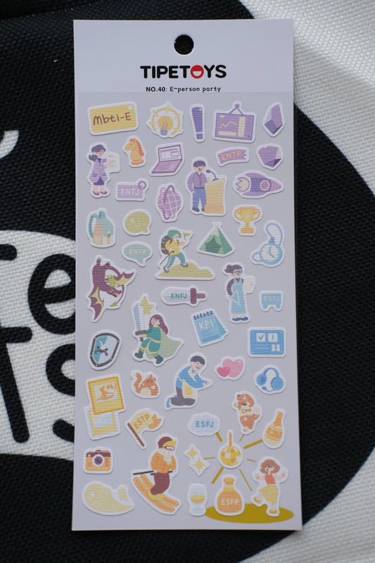 Personality in Colour: The Extrovert Edit – MBTI Sticker Sheet