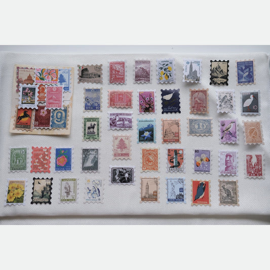 Postmarks from Everywhere — Vintage Stamp Sticker Pack