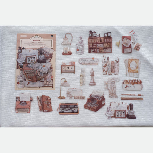 The Letter Writer’s Desk — Vintage PET Sticker Pack
