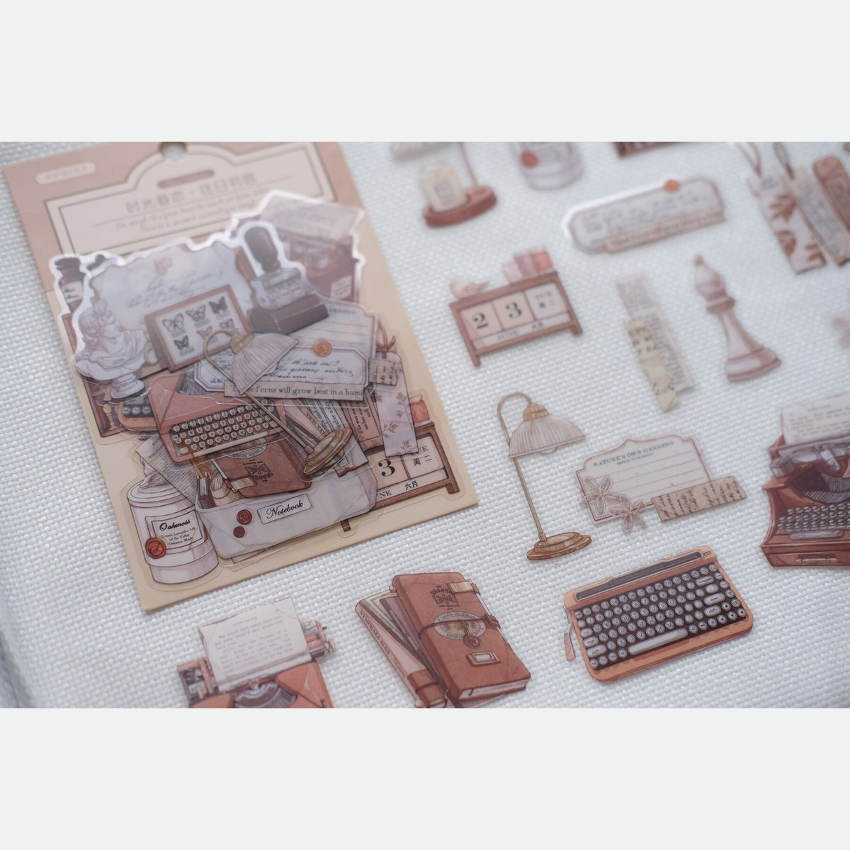 The Letter Writer’s Desk — Vintage PET Sticker Pack