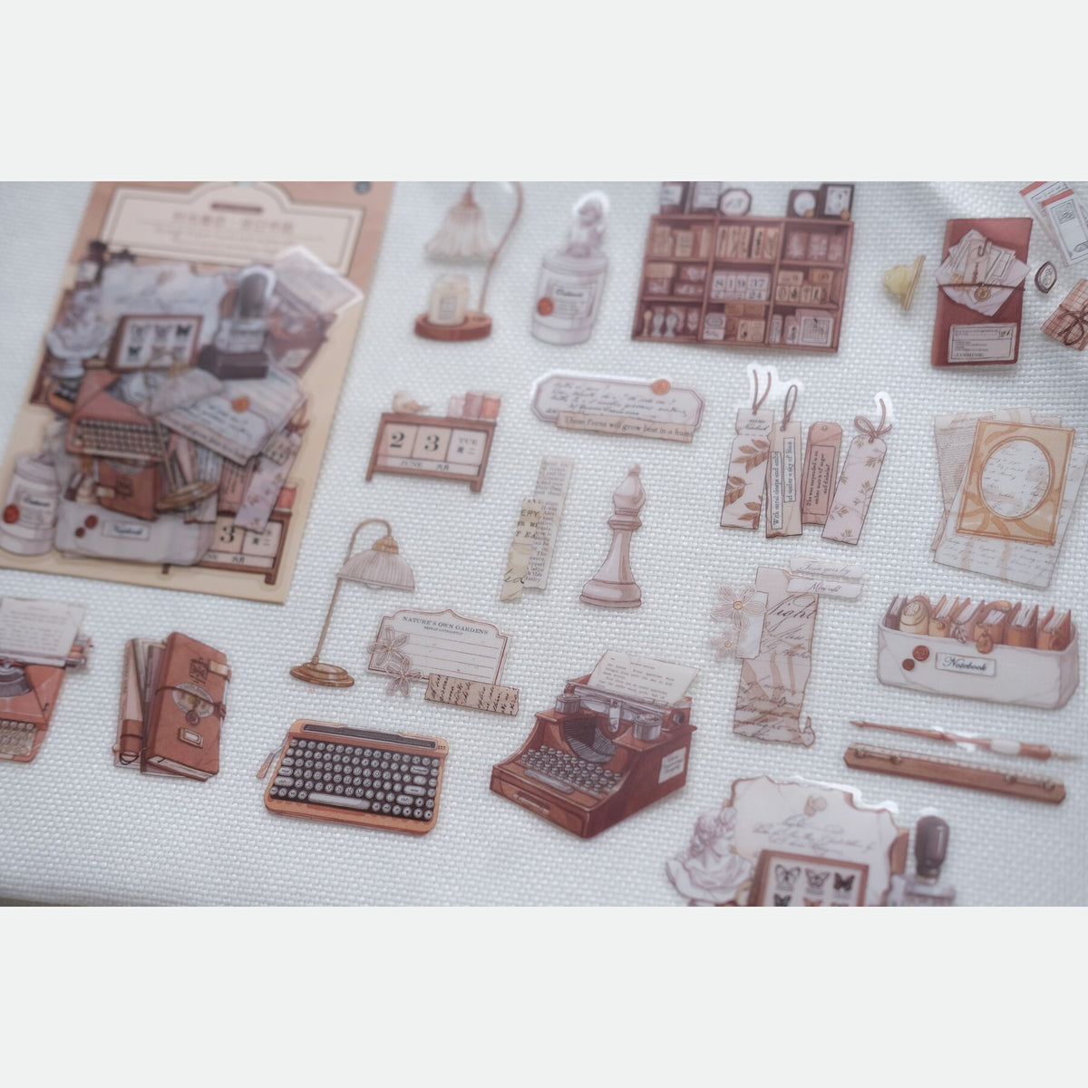 The Letter Writer’s Desk — Vintage PET Sticker Pack