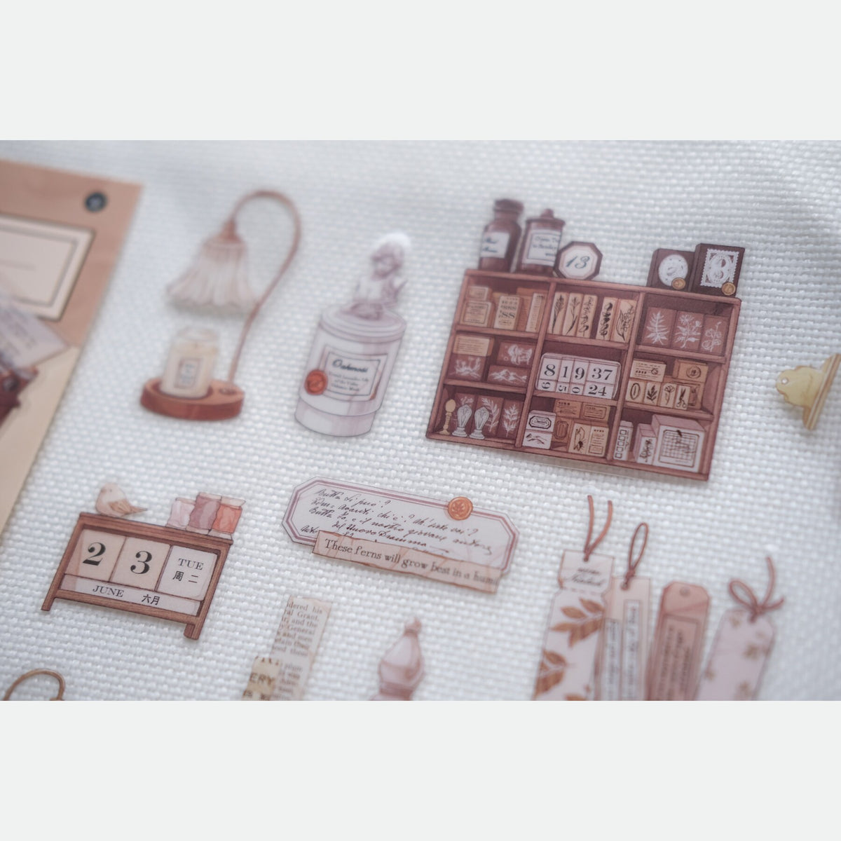 The Letter Writer’s Desk — Vintage PET Sticker Pack